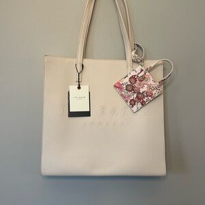 Ted Baker Cream Tote Bag with Floral Pouch